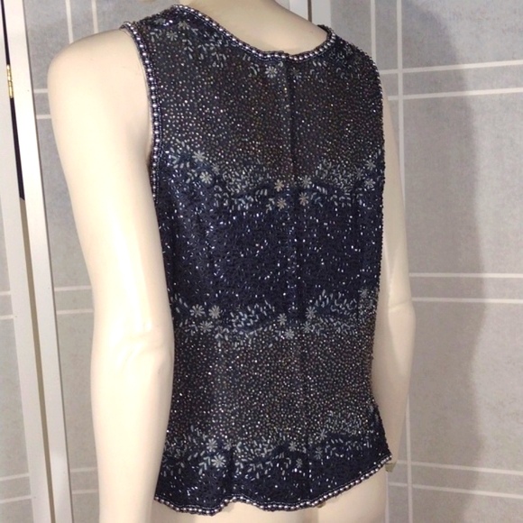 Adrianna Papell beaded black top and jacket XL - Picture 2 of 9
